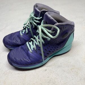 Adidas Boys D Rose 3.5 Winter Purple / Teal Englewood Sneaker Shoes Size 5